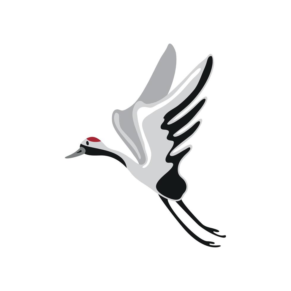 crane bird icon vector
