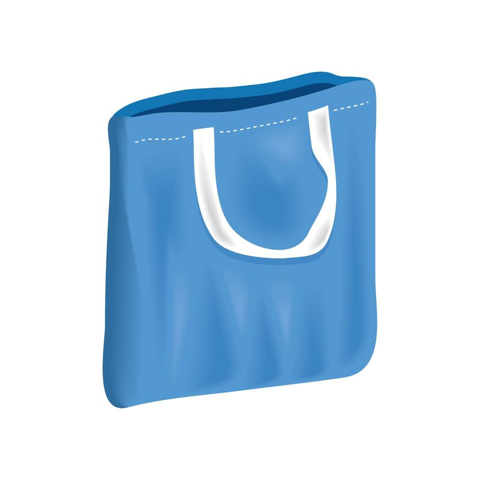 bolsa de tela azul vector