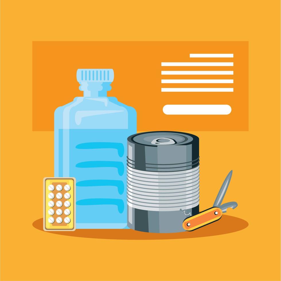 disaster equipment concept vector