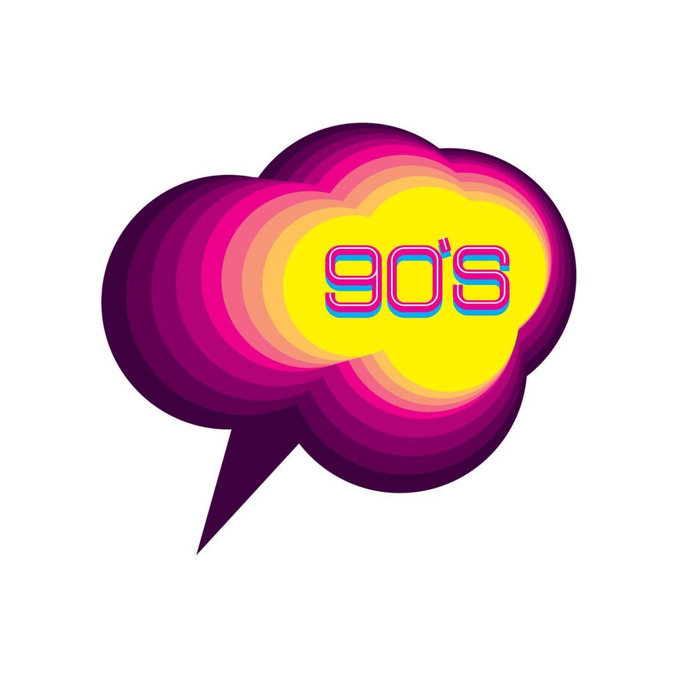 estilo retro de los 90 vector