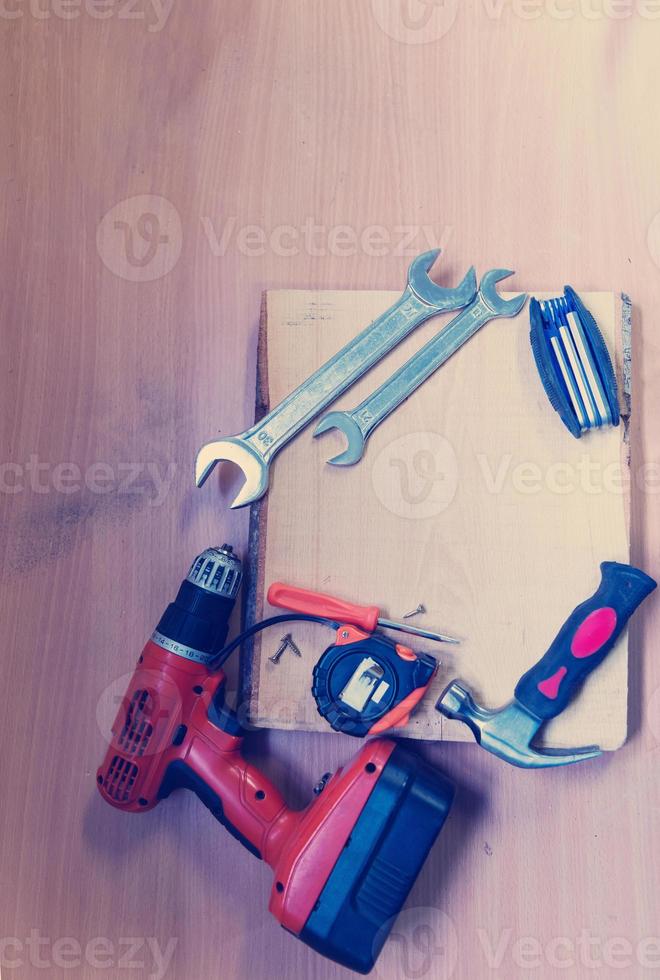 set of hand working tools photo