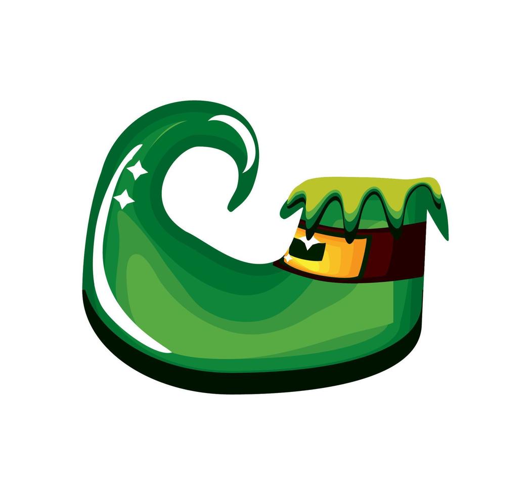leprechaun green boot vector