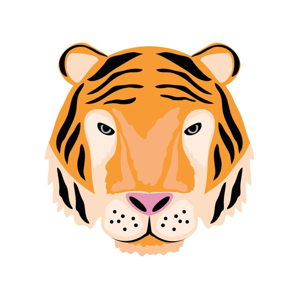 tiger face feline vector