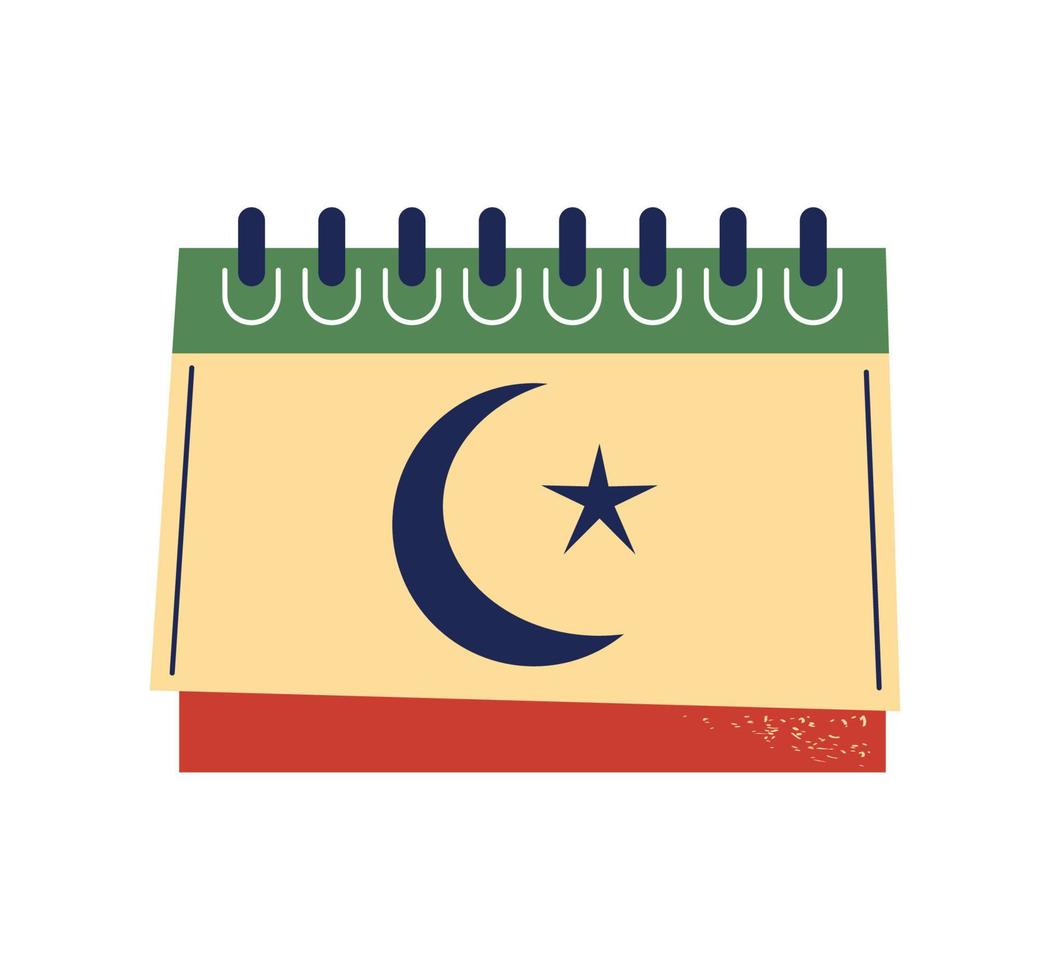 islamic calendar icon vector