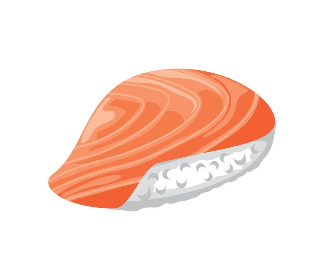 sushi salmon rice vector