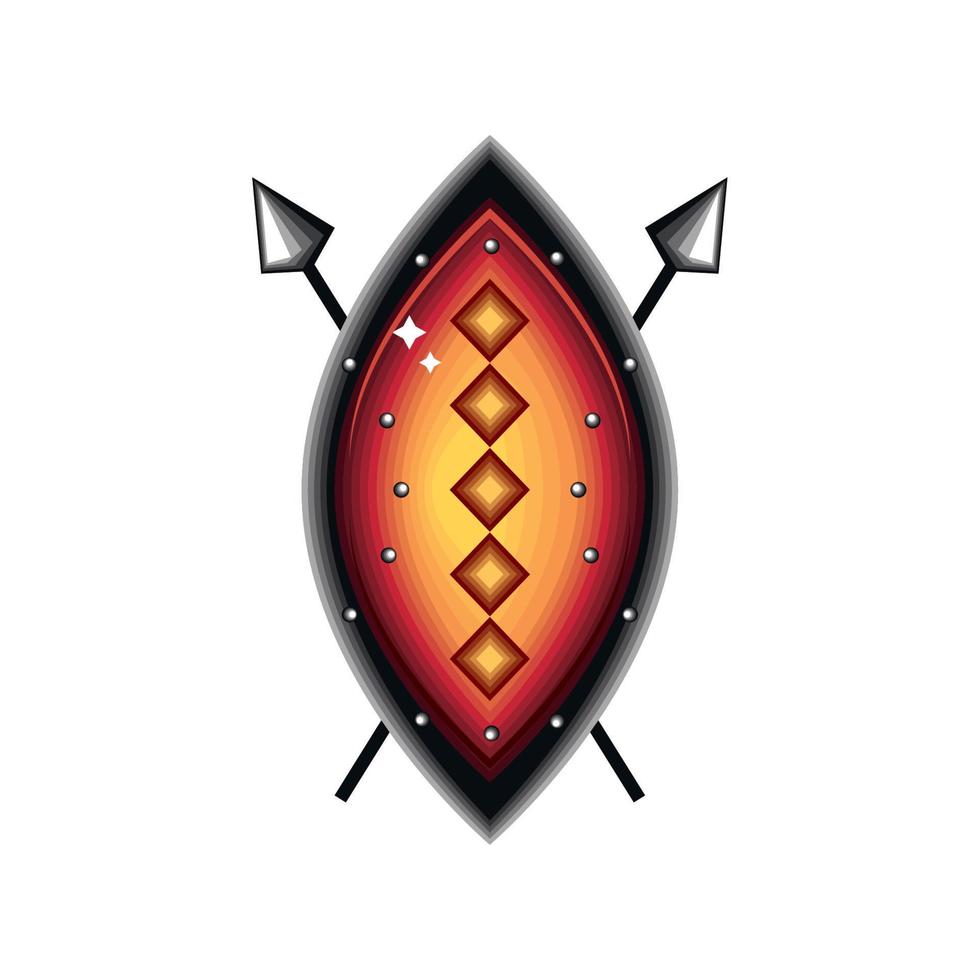 shield and arrows vector