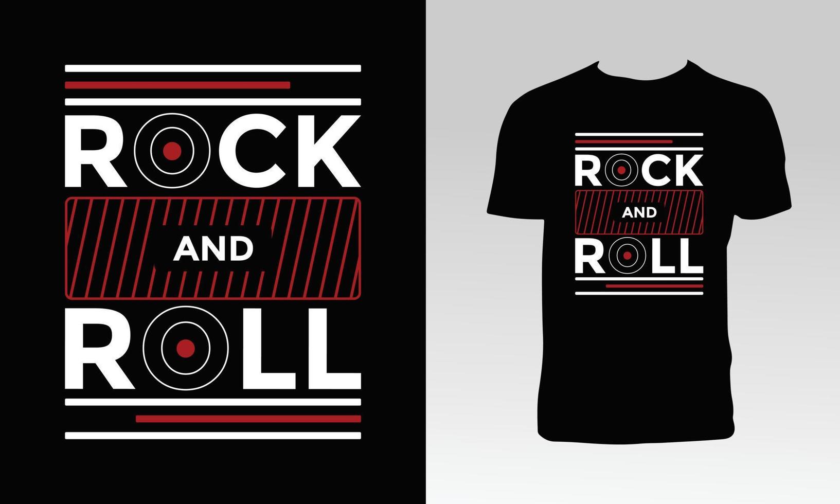 Rock And Roll T Shirt Design vector