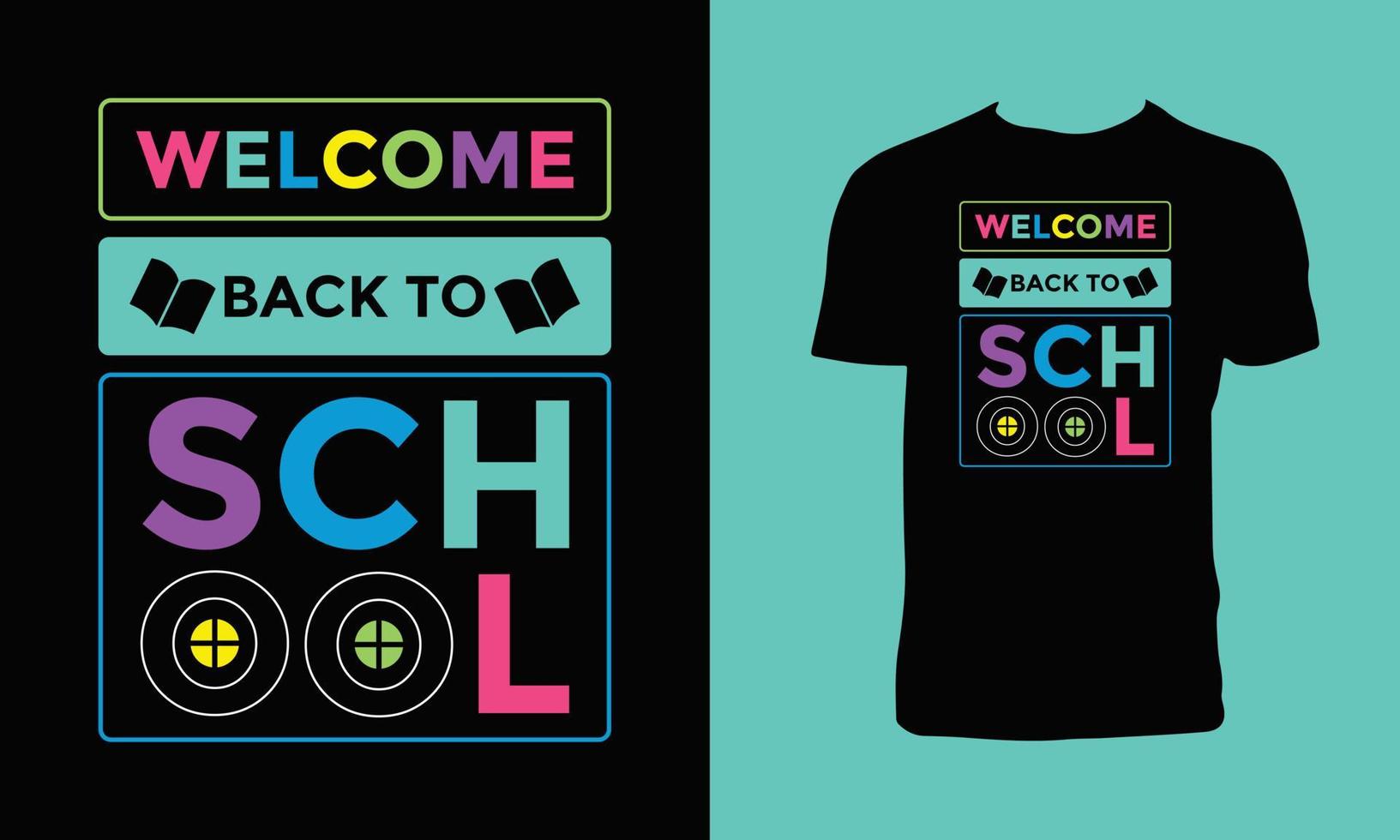 Welcome Back To School Typography T Shirt Design vector