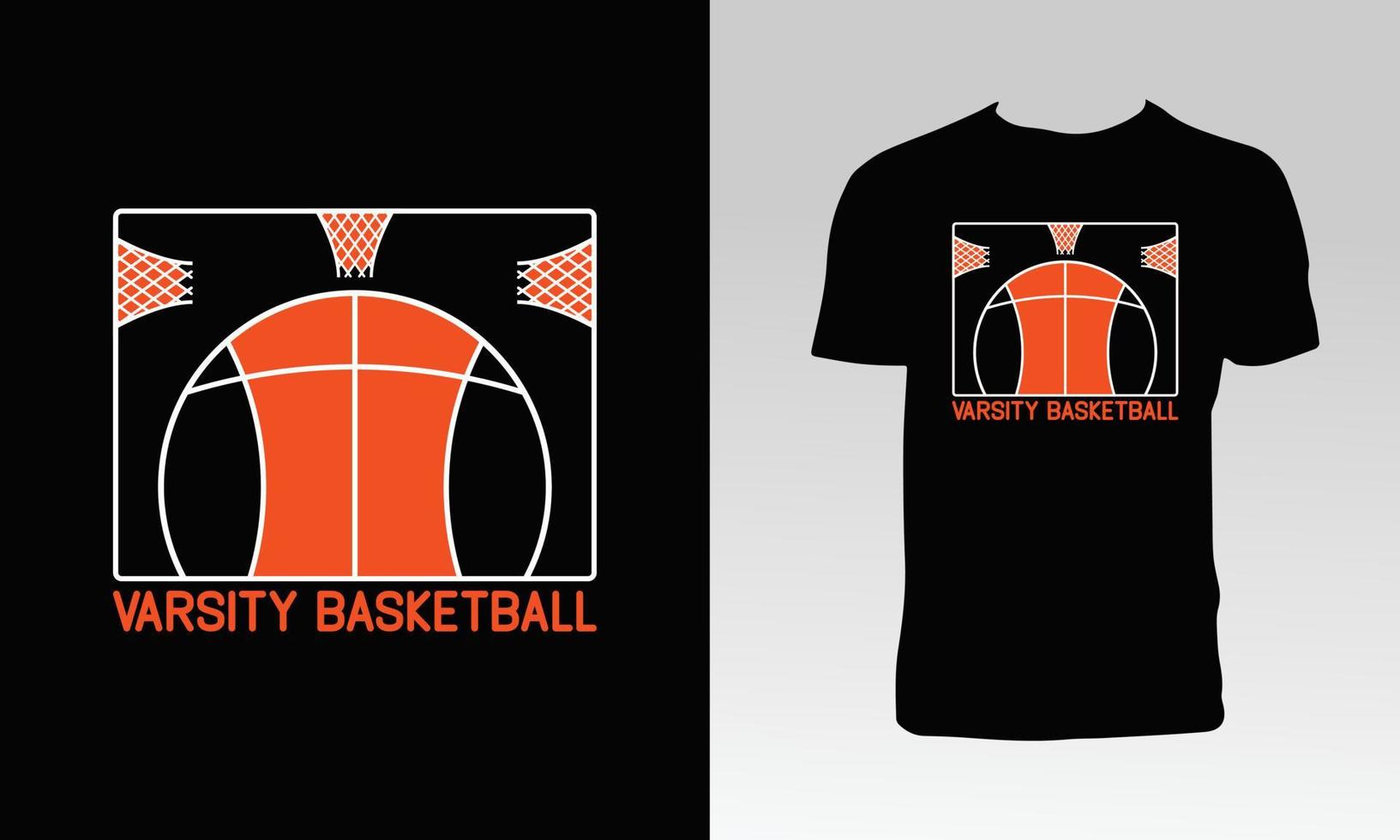 Basketball Tee Design vector