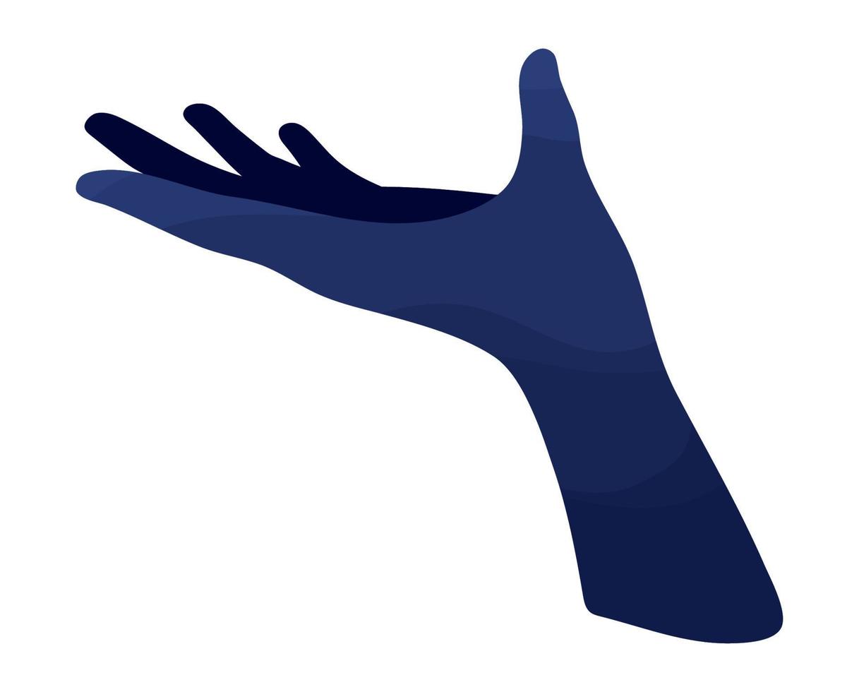 silhouette human hand vector