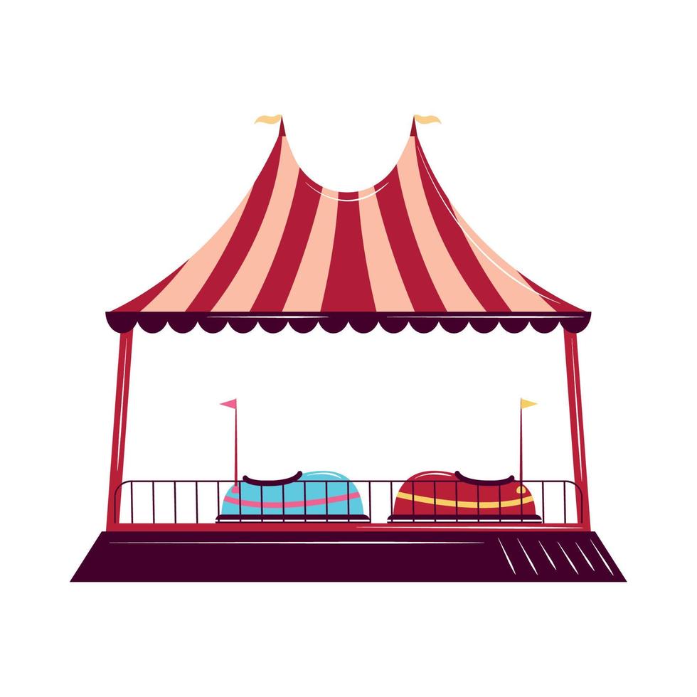 carnival bumper cars vector