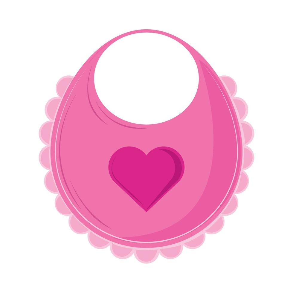 baby pink bib vector