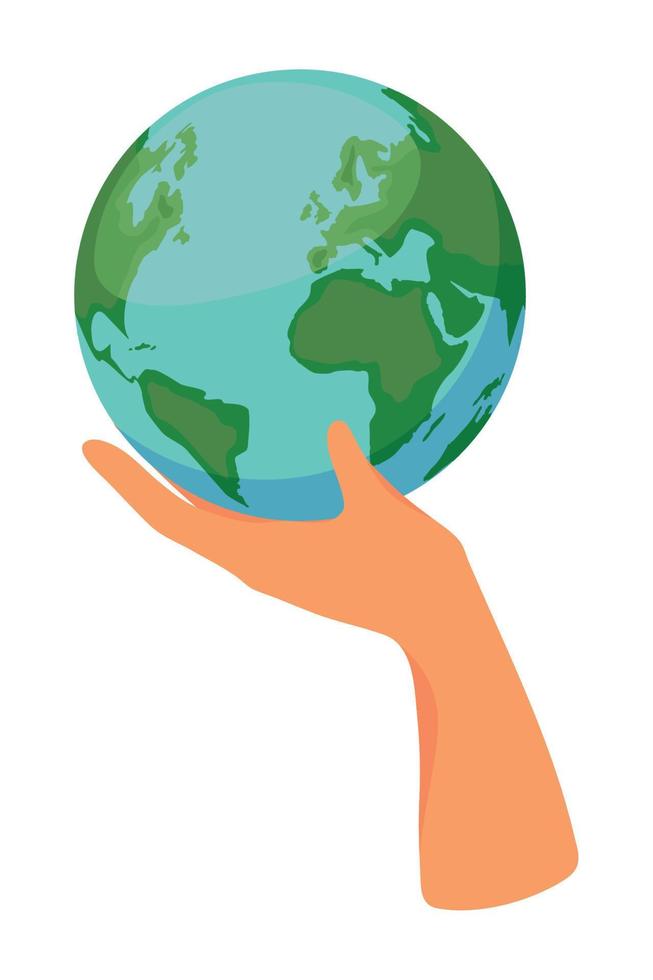 hand with world vector