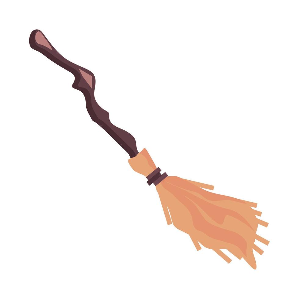 witch broom icon vector