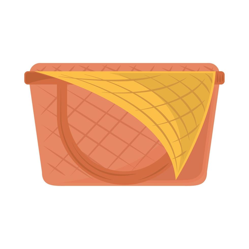 basket with napkin vector