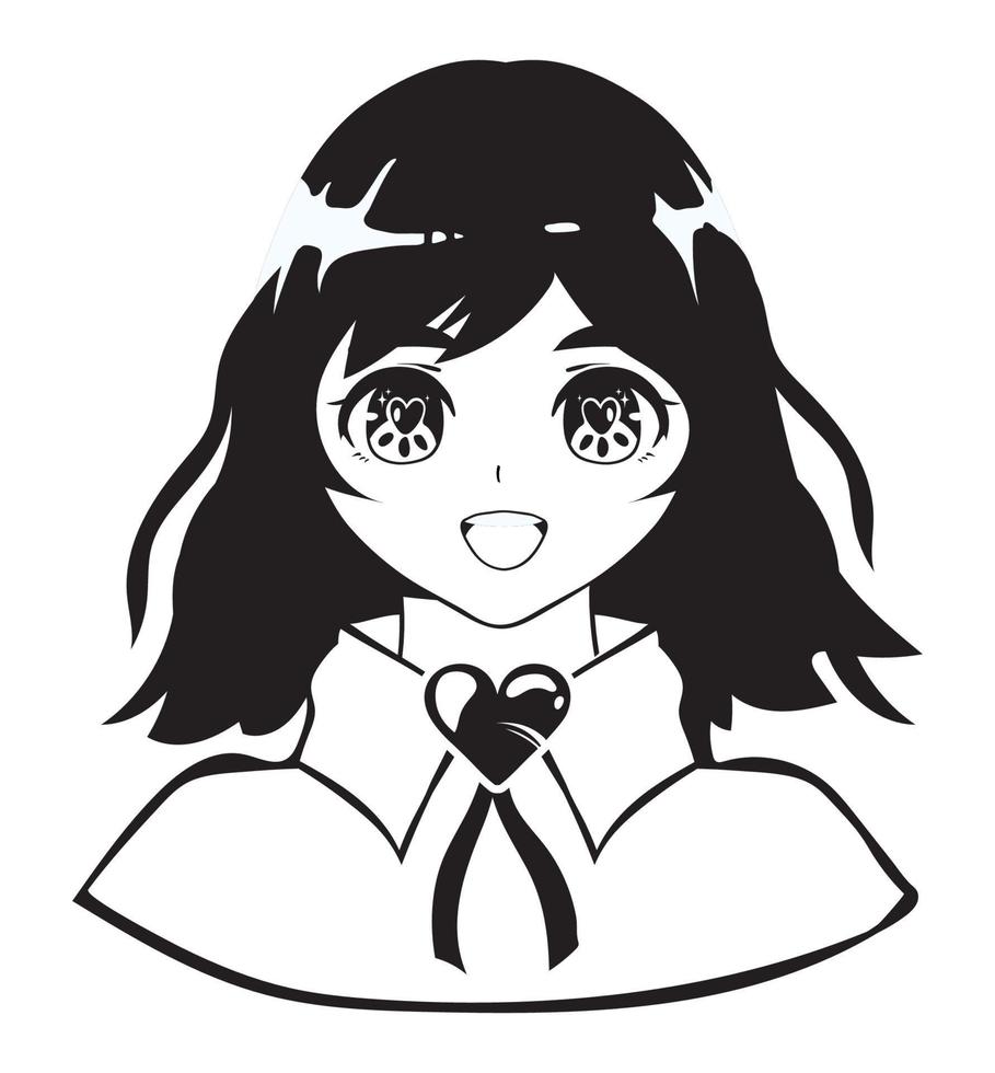 anime girl character vector