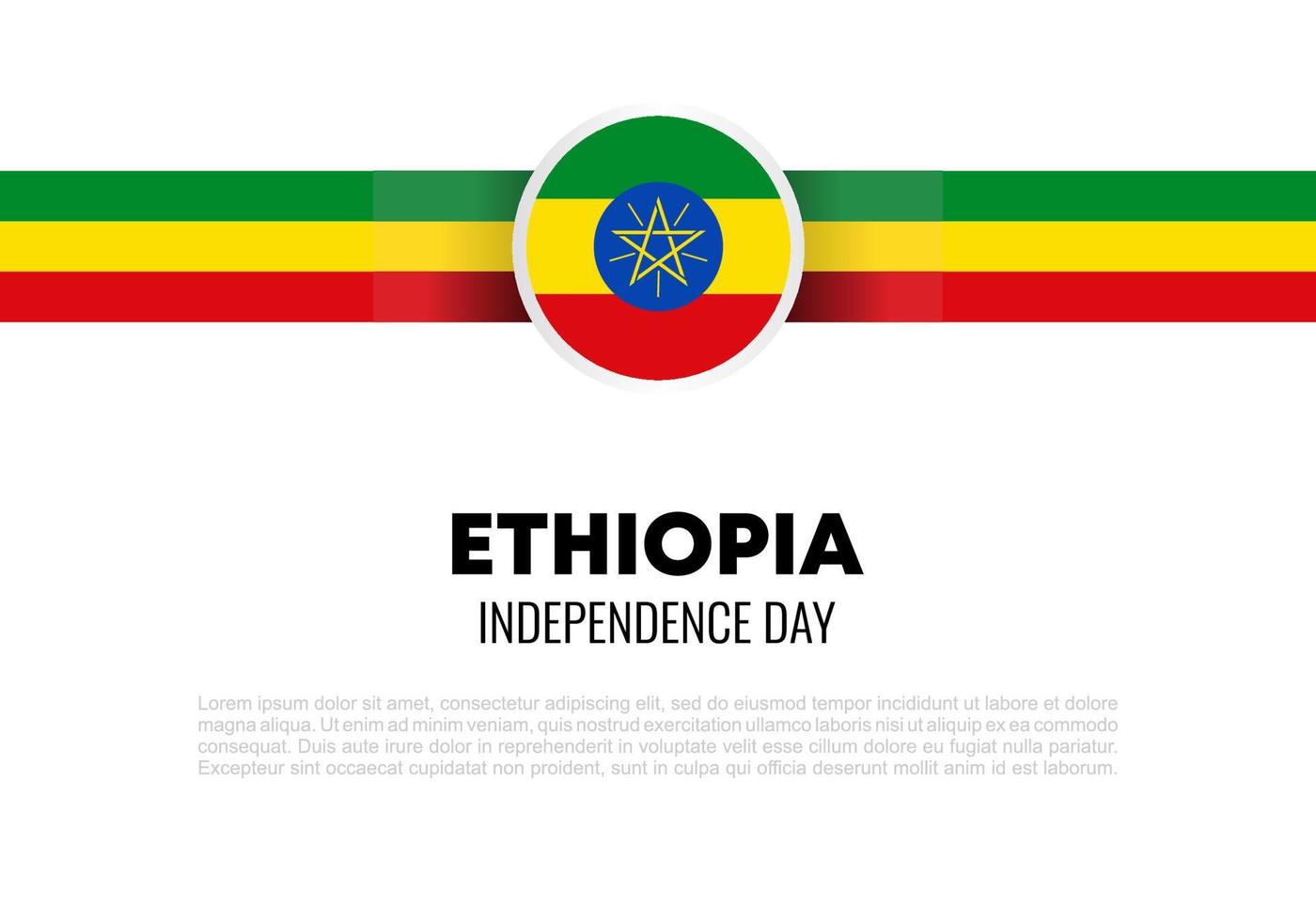 Ethiopia independence day background for national celebration May 28. vector