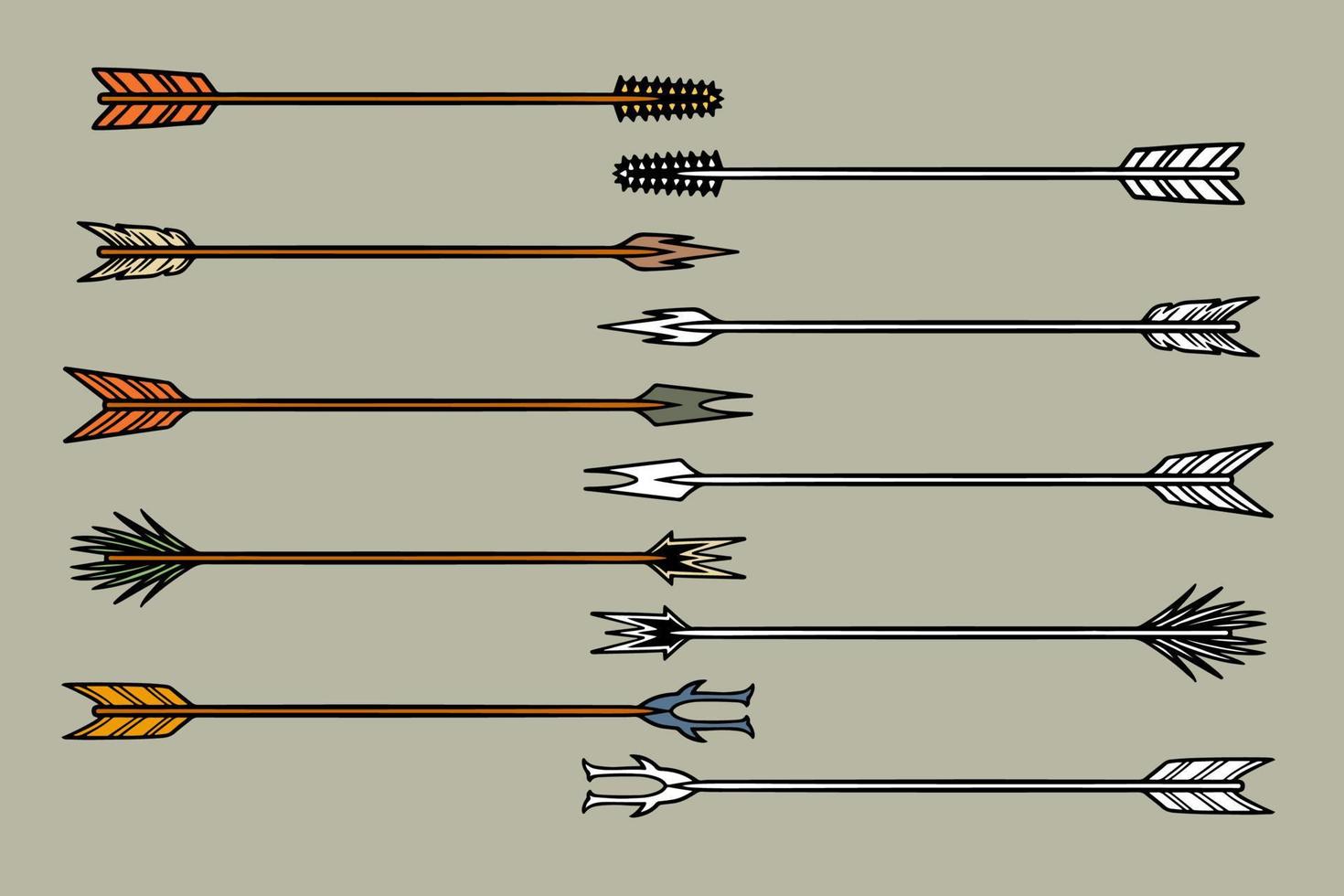 iconos de flecha establecidos para juegos ilustración vectorial vector