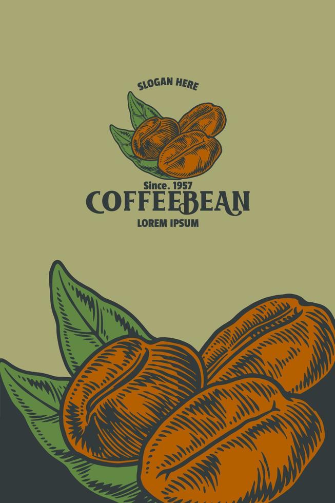 ilustración de vector de grano de café