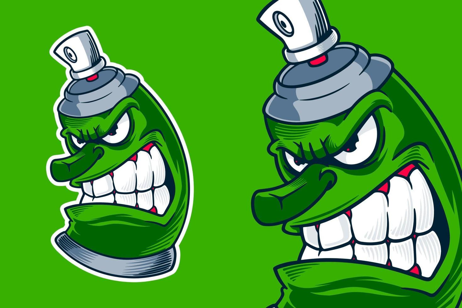 spray can graffiti mascot vector illustration