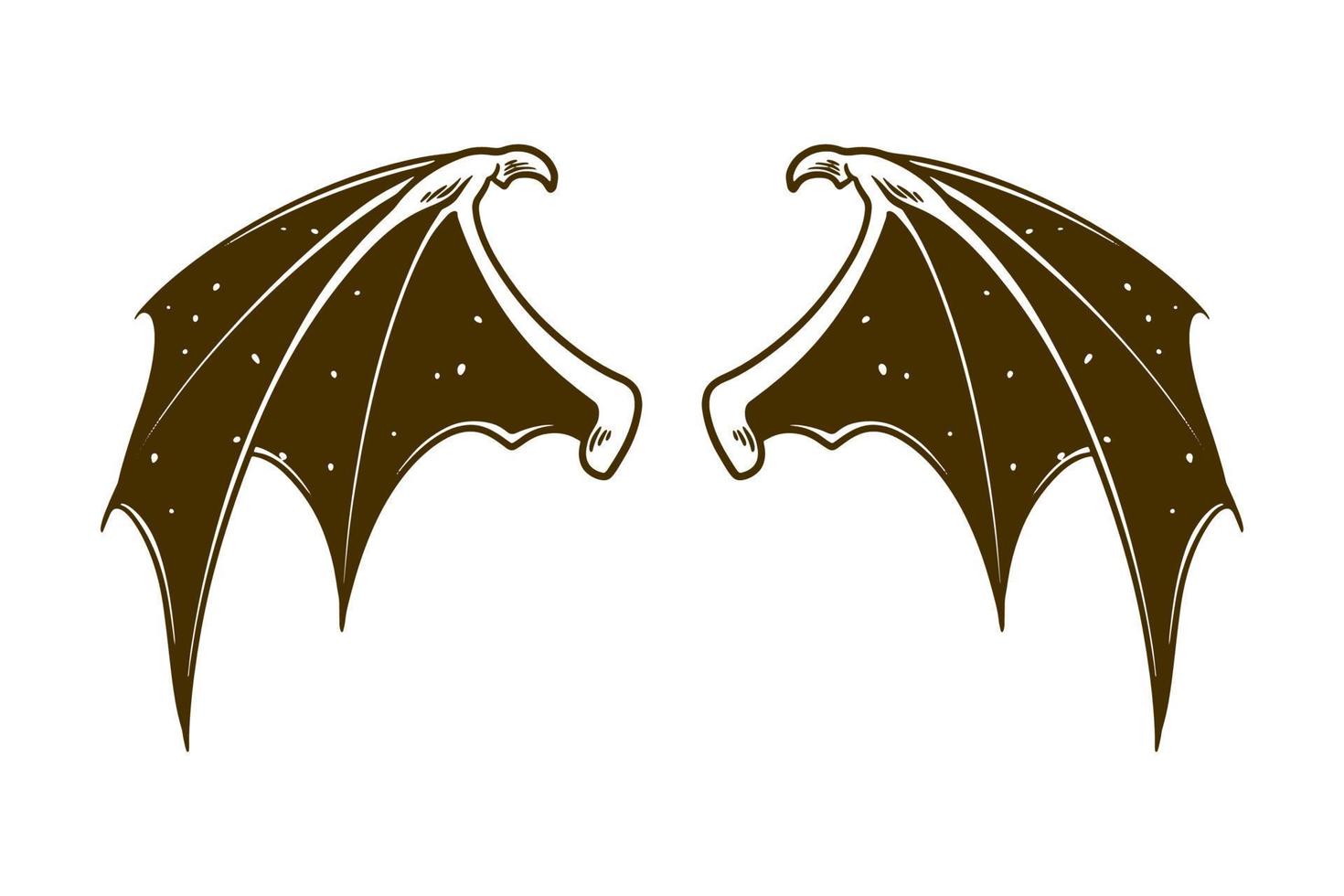 dragon wing vector illustration