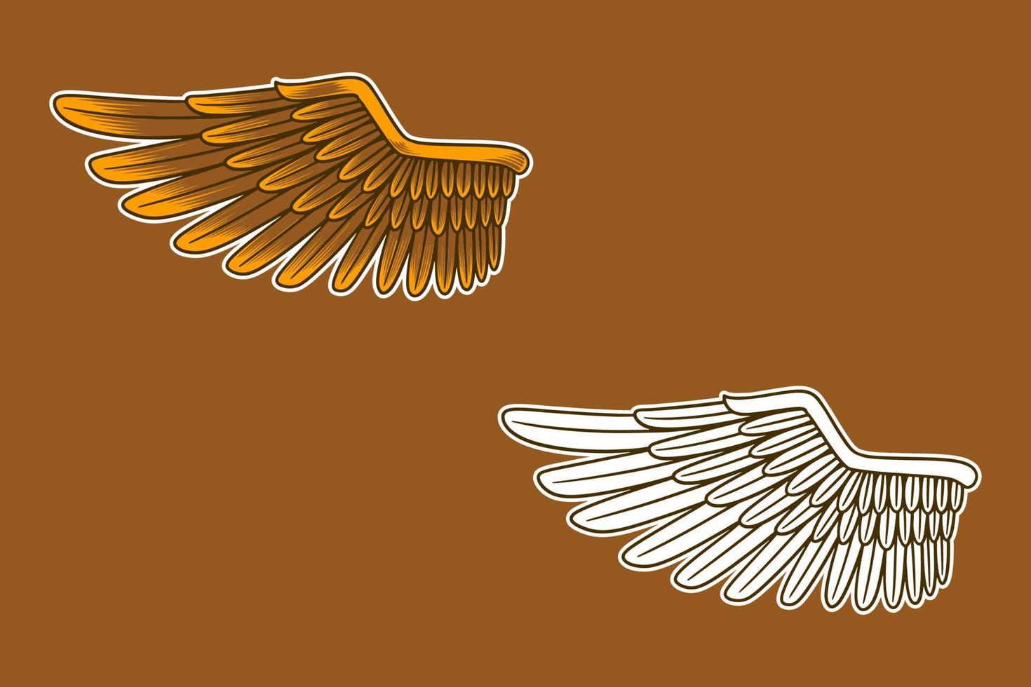 eagle wing vector illustration