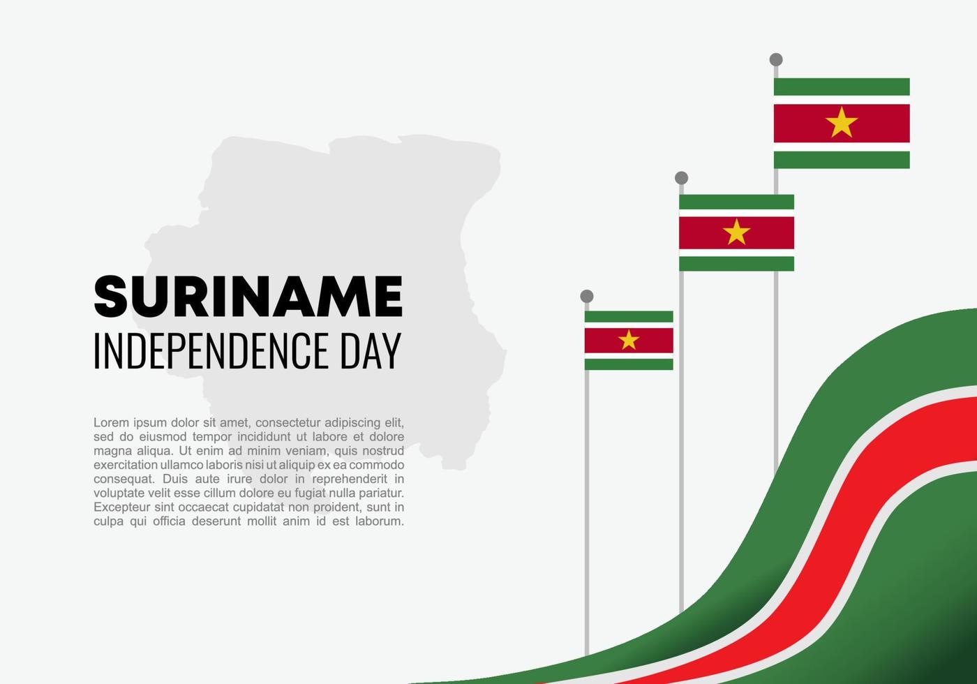 Suriname independence day background for celebration on November 25 th vector