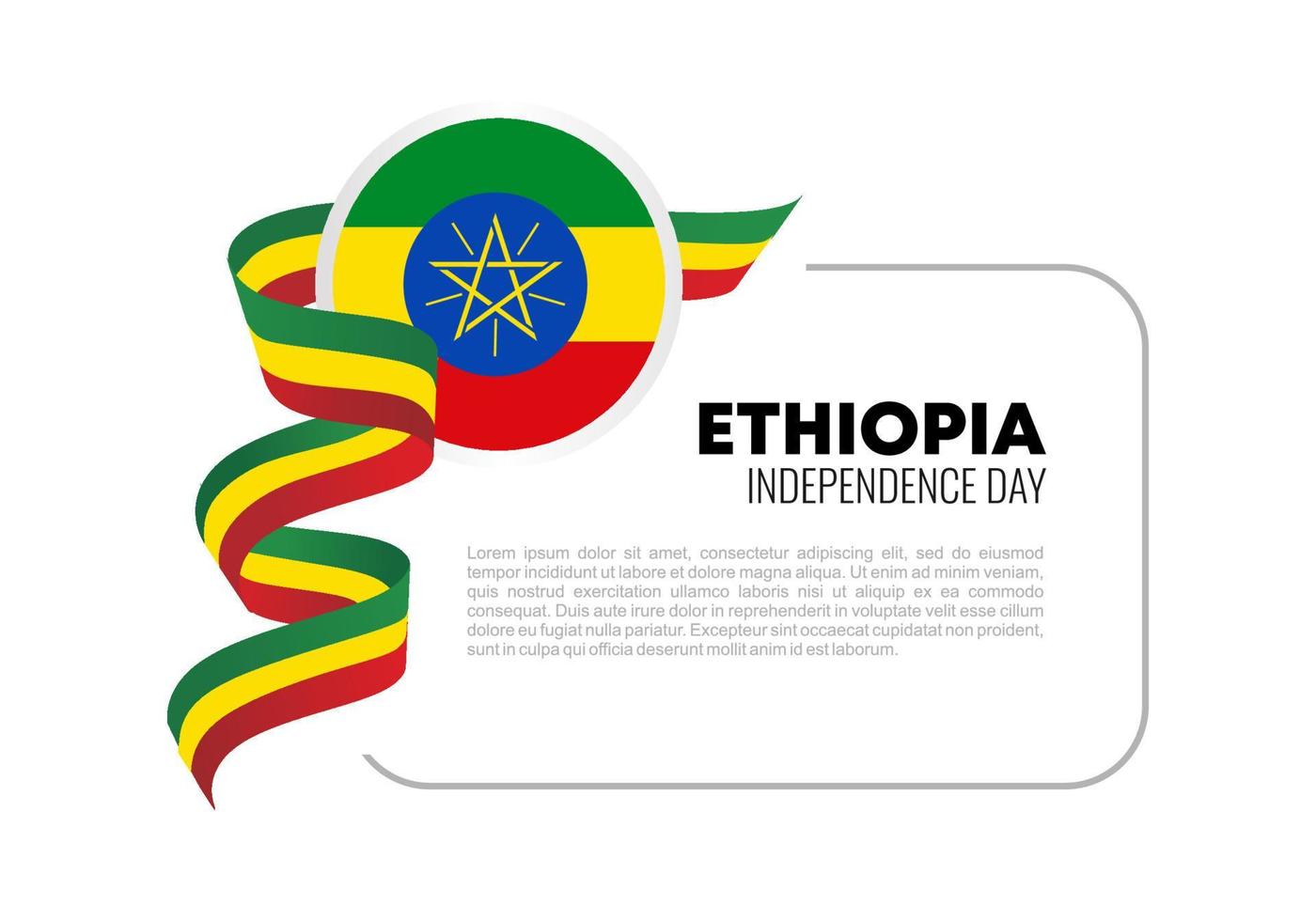 Ethiopia independence day background for national celebration May 28. vector