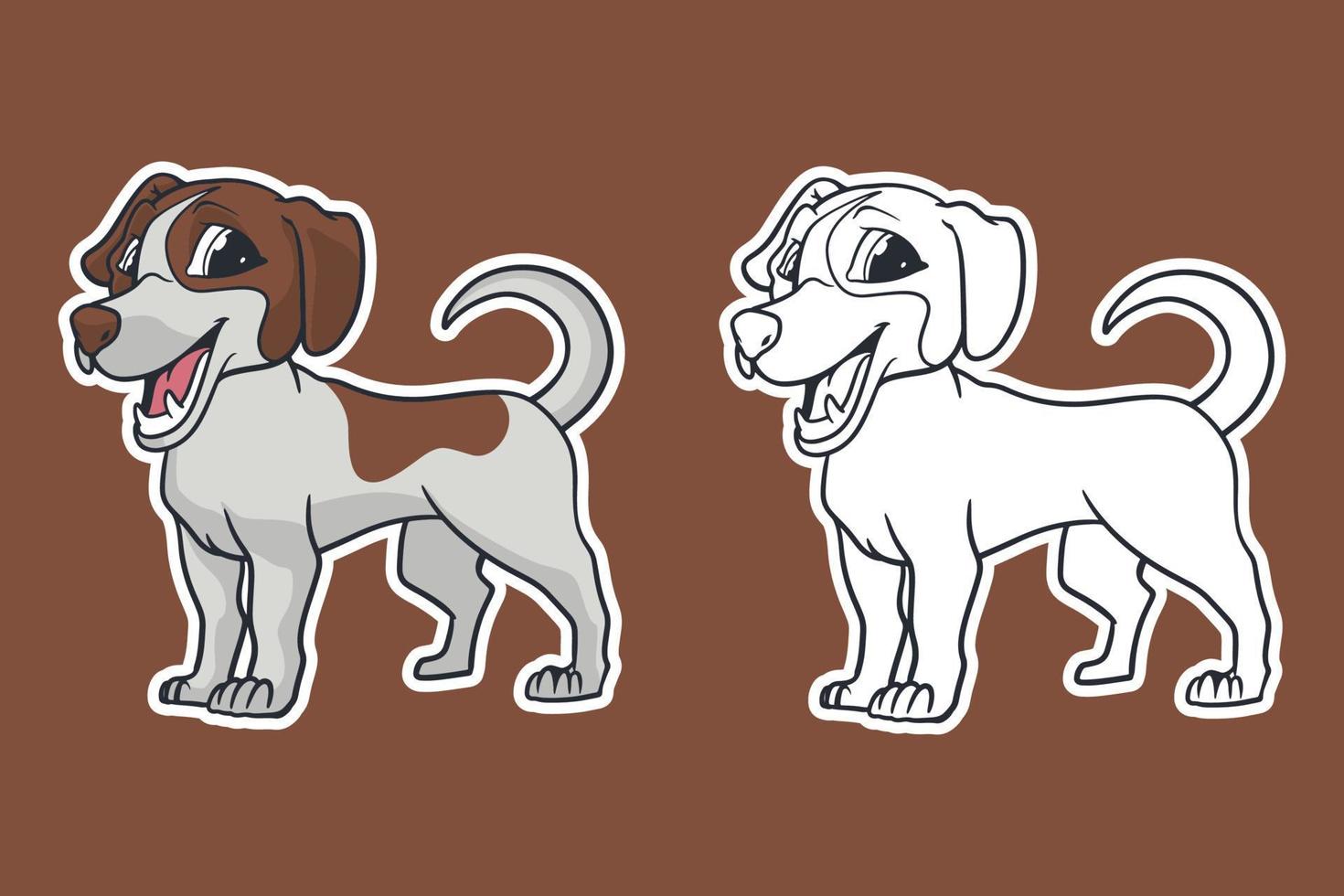 beagle dog vector illustration cartoon style