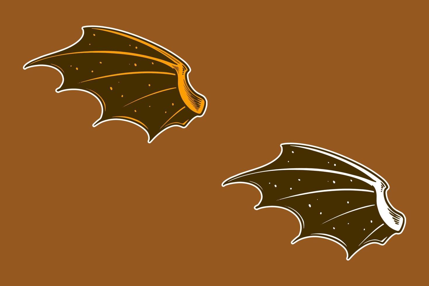 Ilustración de vector de ala de dragón