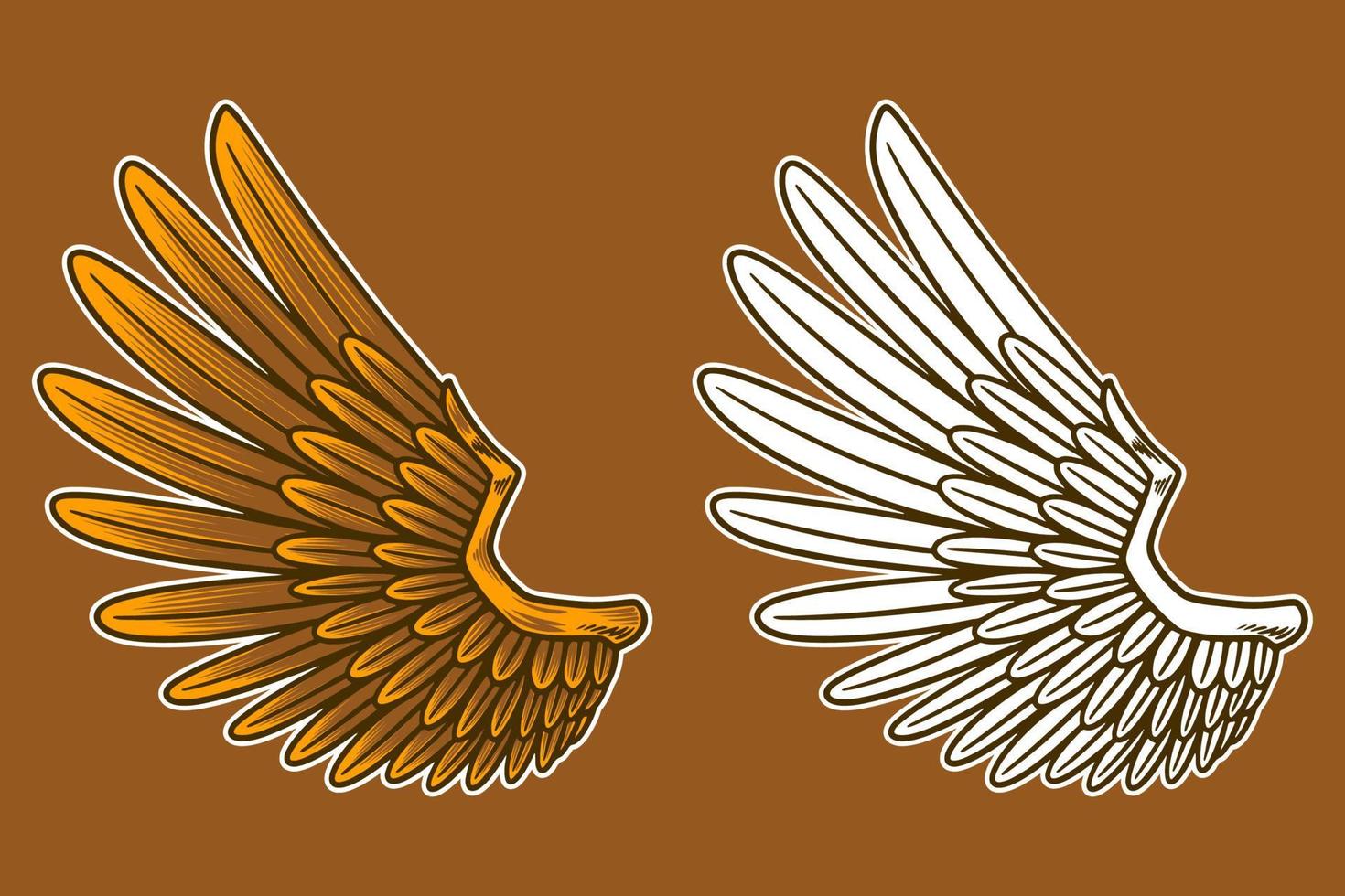 eagle wing vector illustration