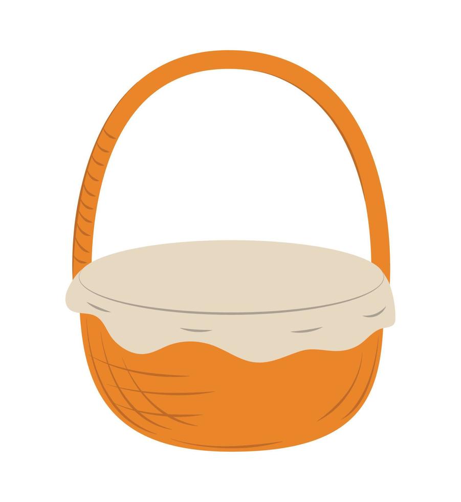 wicker basket icon vector