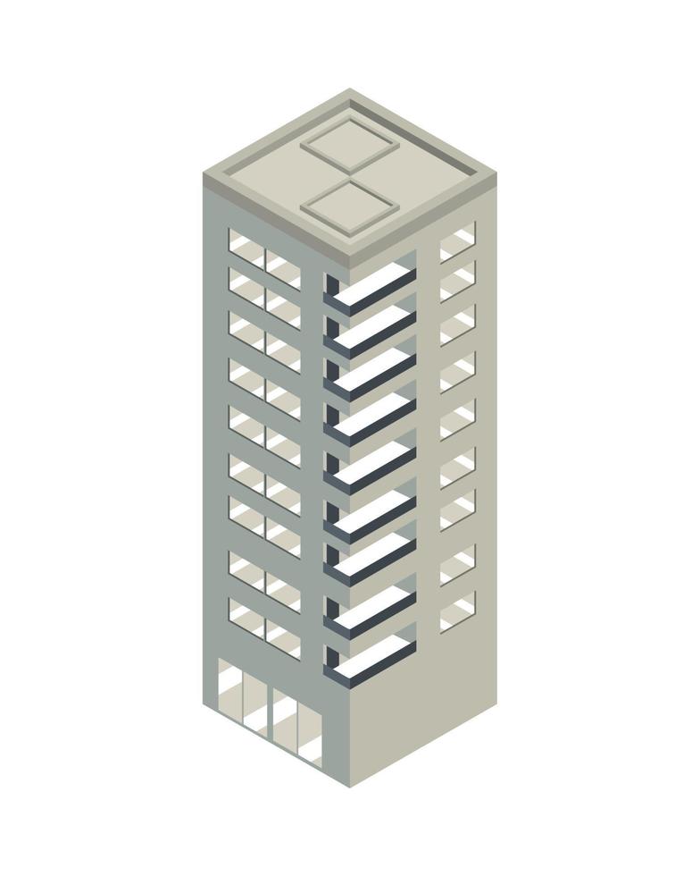 isometric skyscraper urban vector