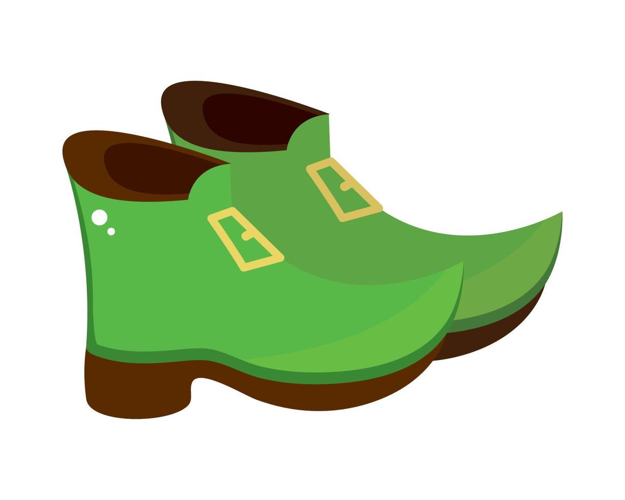 botas de duende verde vector