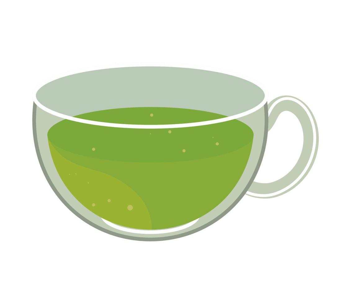 matcha tea cup vector