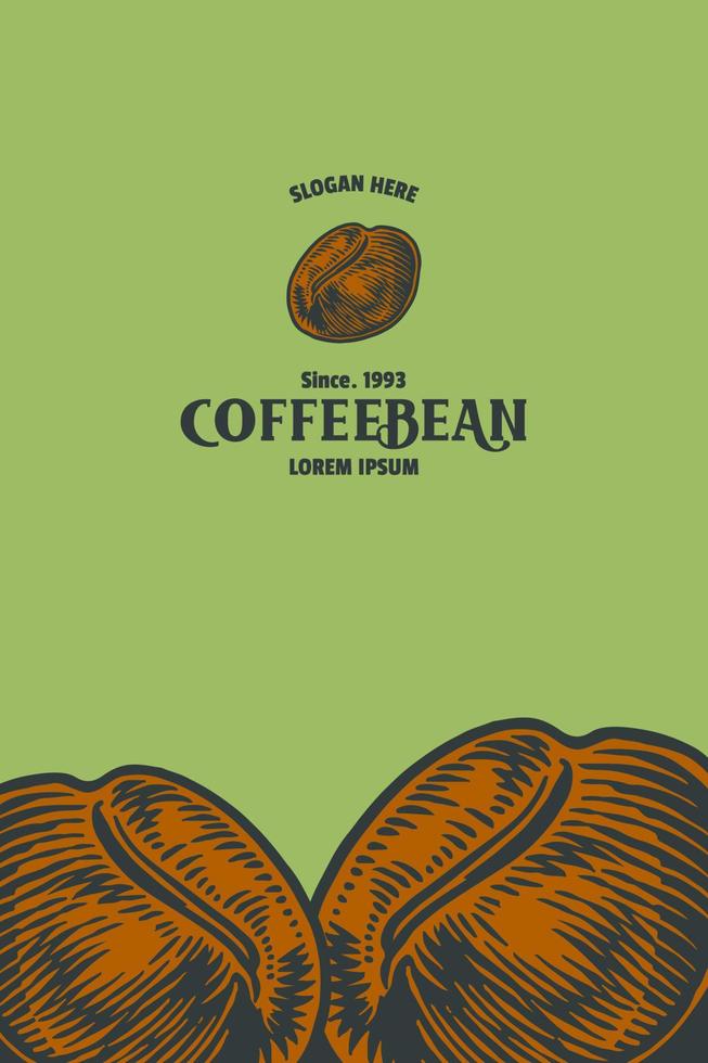 ilustración de vector de grano de café