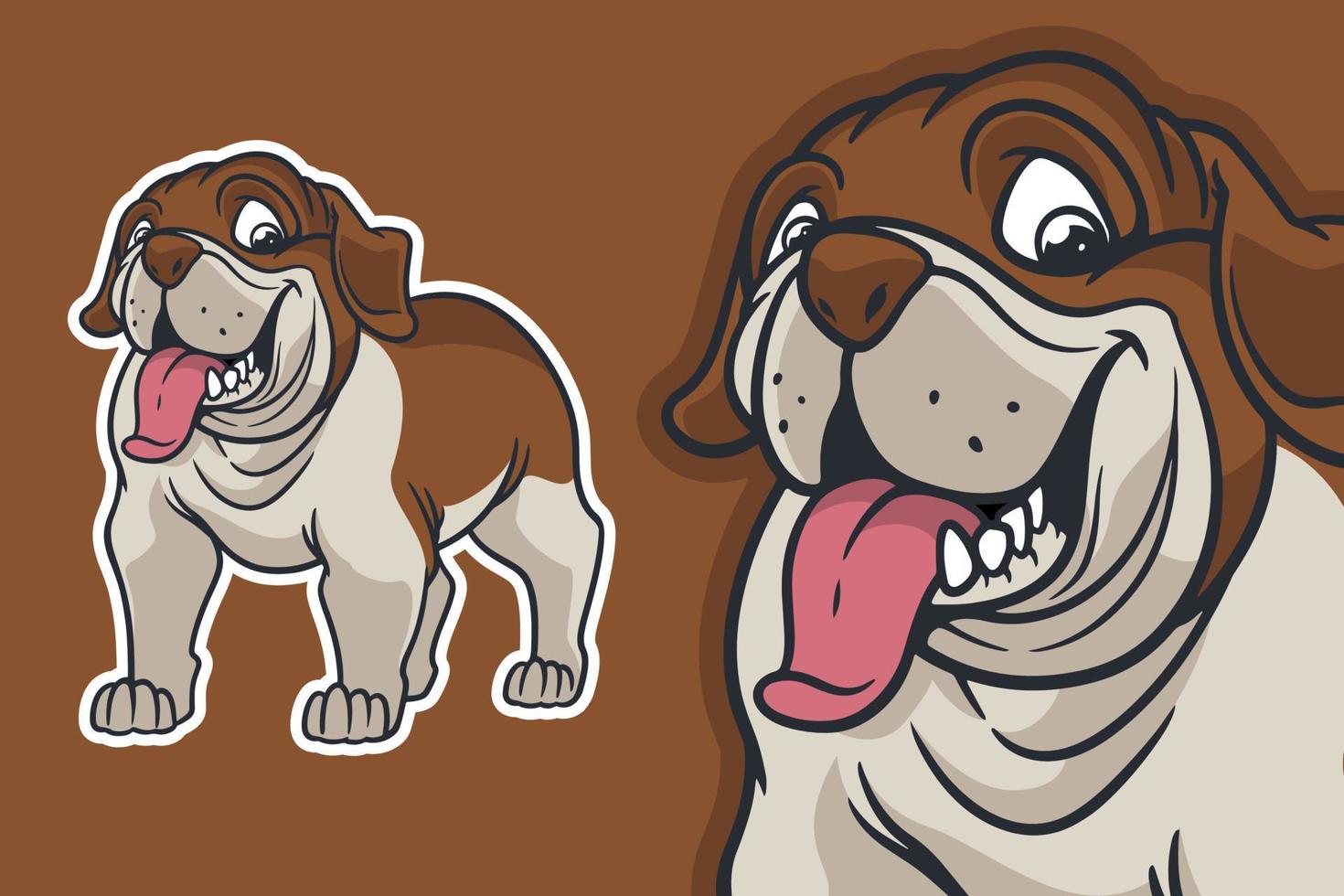 bull dog vector illustration cartoon style