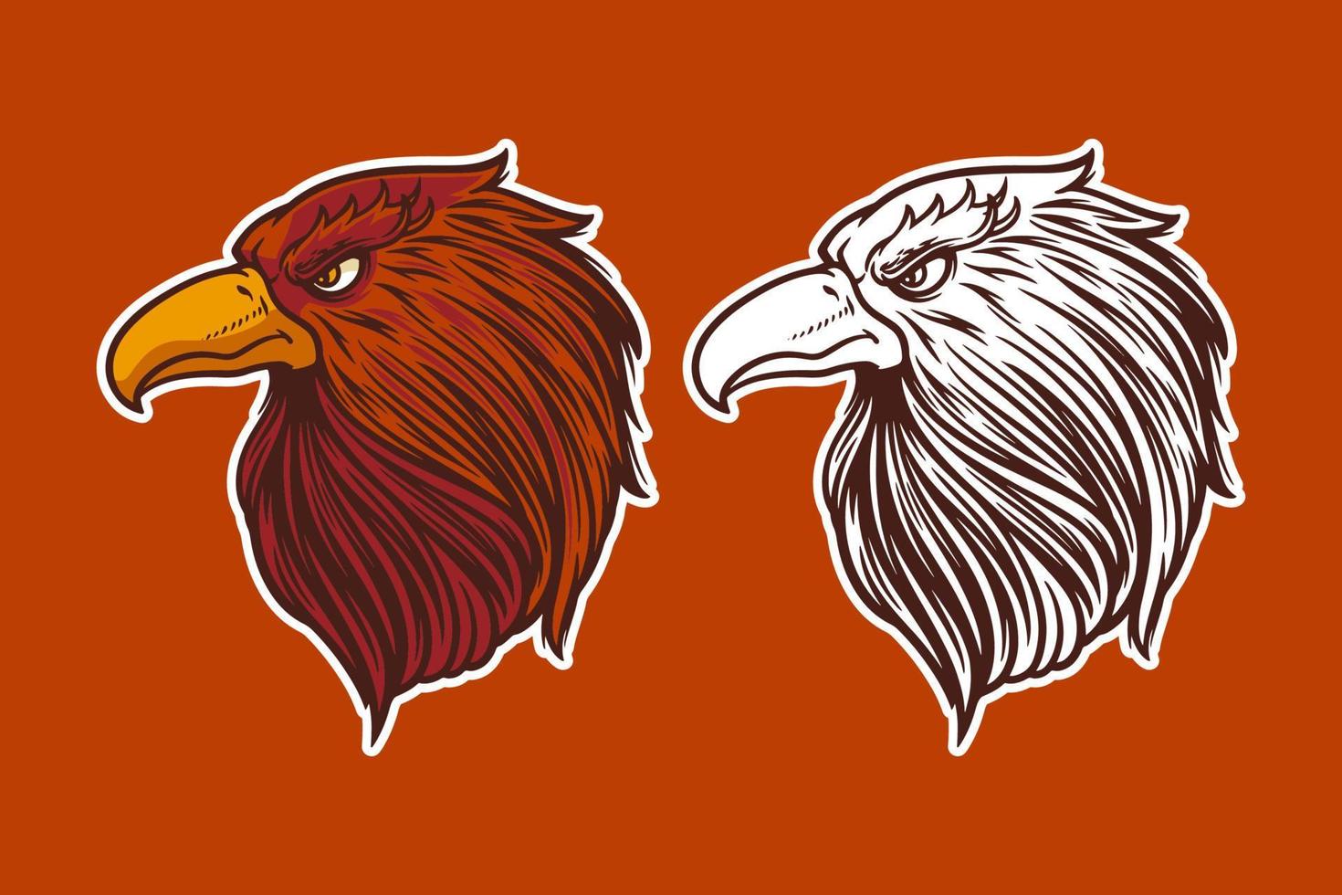 águila cabeza mascota vector ilustración estilo de dibujos animados