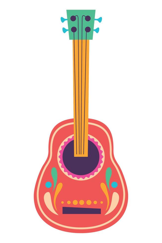 mexican guitar instrument vector
