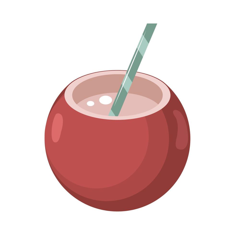 cocktail coconut icon vector