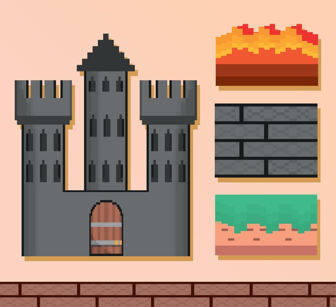 pixel art icons vector