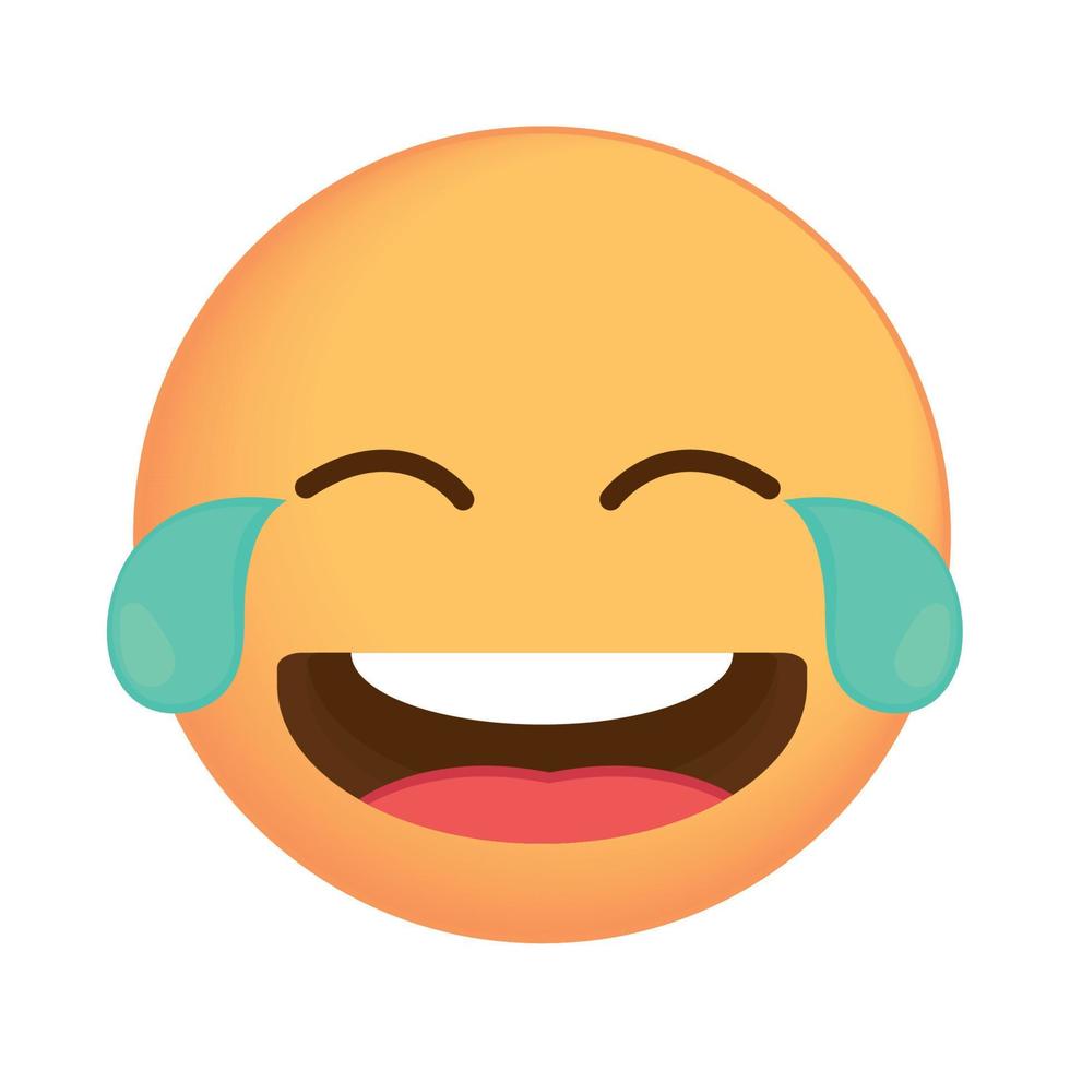 emoji face laughing vector