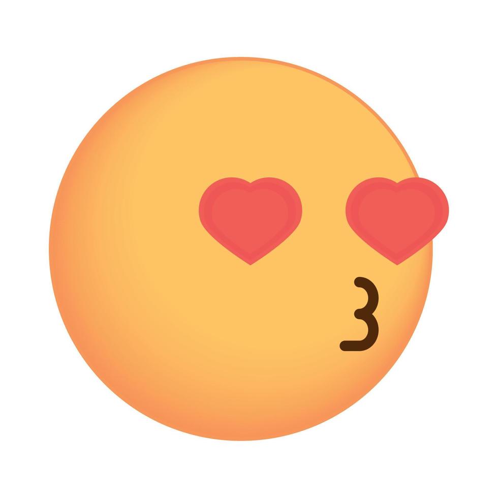 emoji in love vector