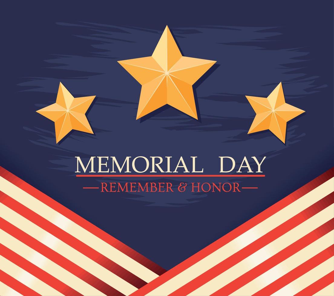 memorial day celebration vector