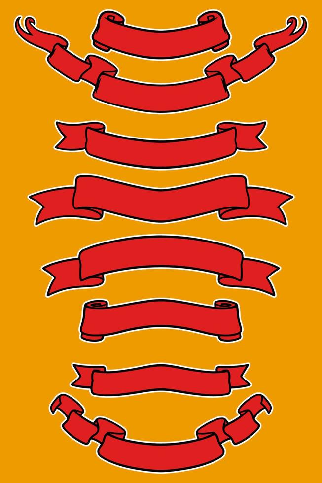 ribbon banner set vector illustration