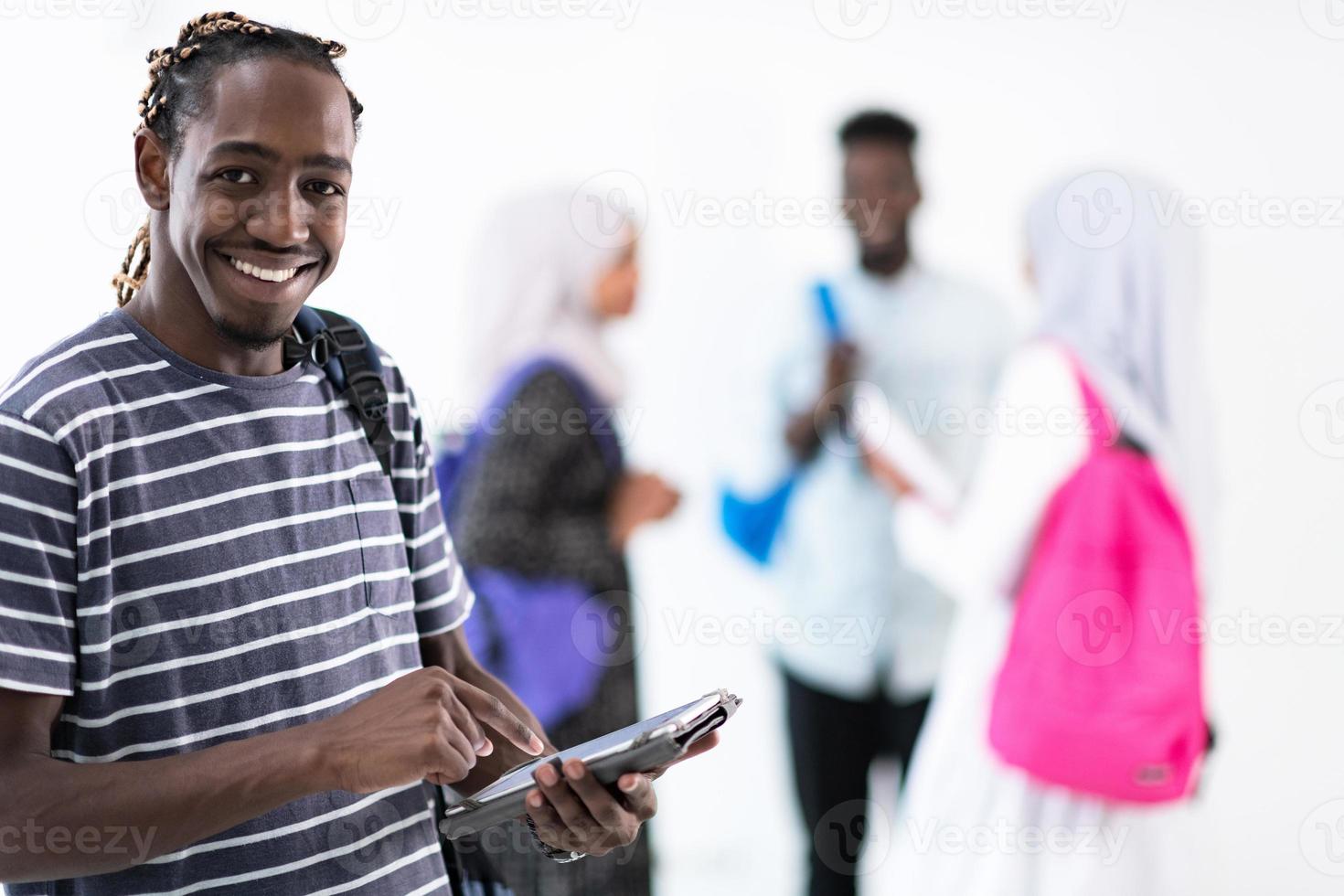 joven estudiante africano foto