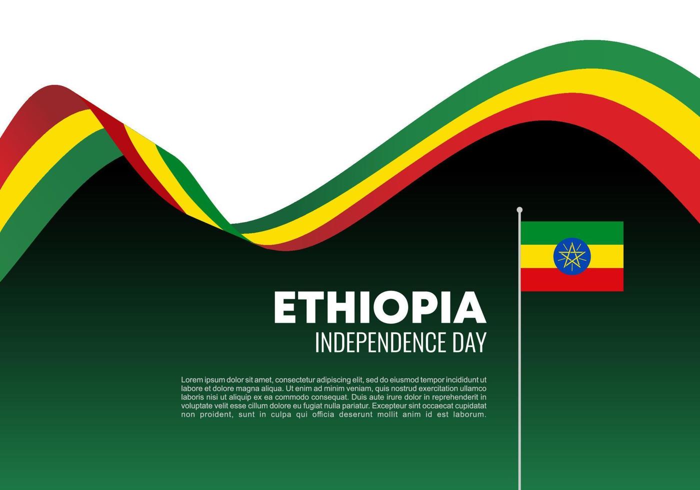 Ethiopia independence day background for national celebration May 28. vector