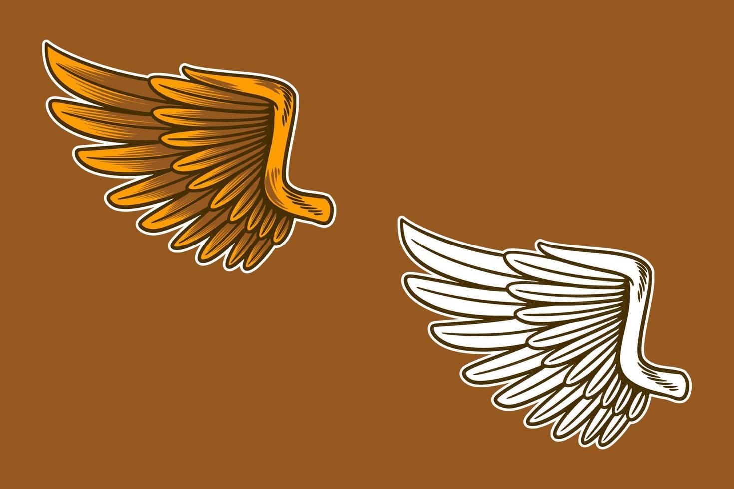 eagle wing vector illustration