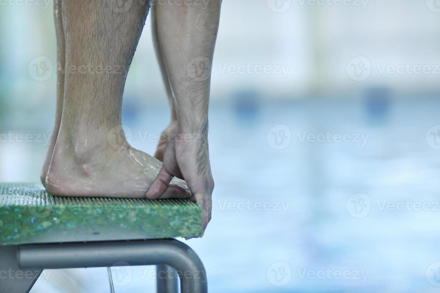 young swimmer ready for start photo