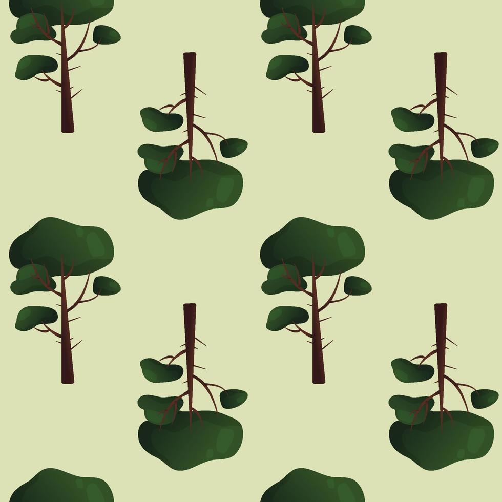 Vector pattern with tree
